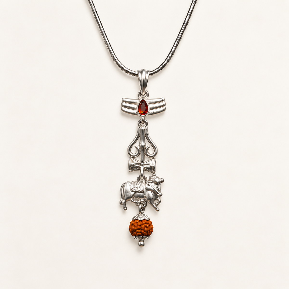 Mahadev Trishul Nandi Pendant