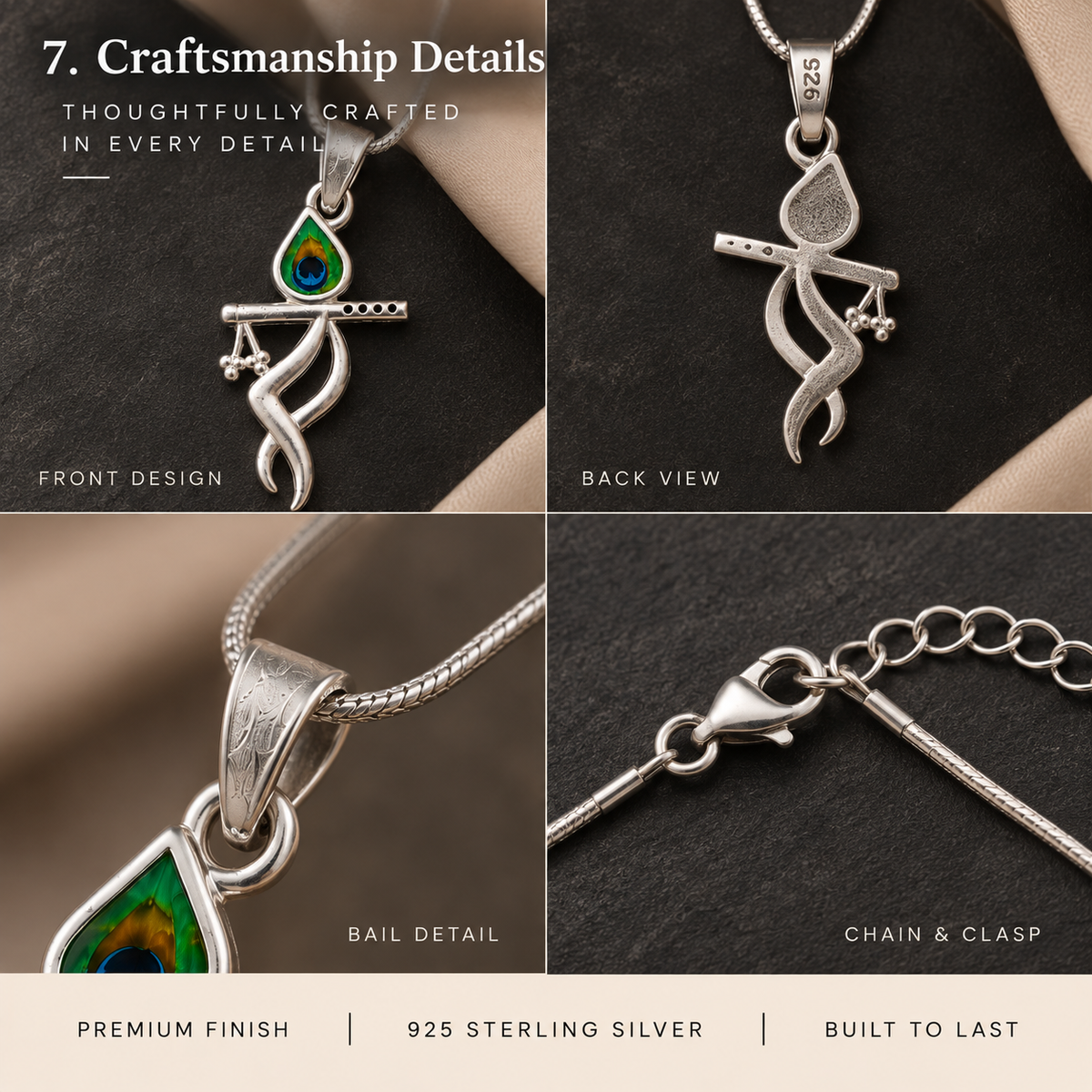 The Flute & Feather Pendant