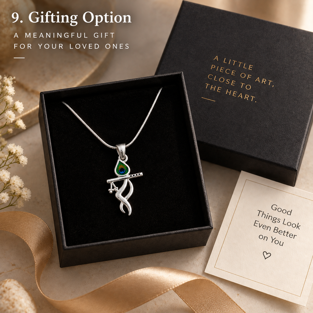 The Flute & Feather Pendant