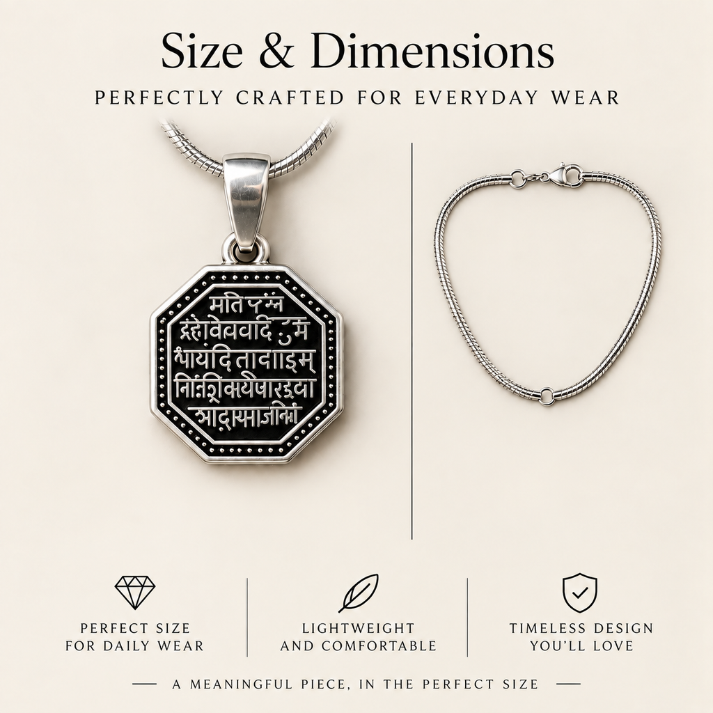 Shlok Engraved Silver Pendant – Timeless Sanskrit Craftsmanship