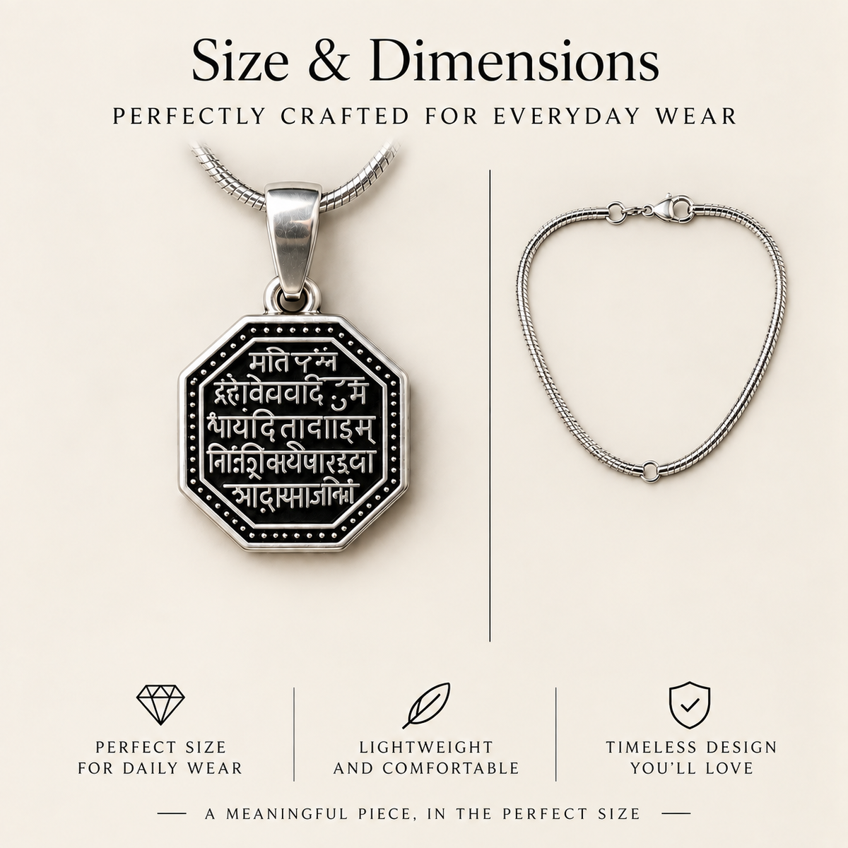 Shlok Engraved Silver Pendant – Timeless Sanskrit Craftsmanship