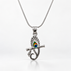 Divine Peacock Flute Silver Pendant Necklace – Meaningful Gift for Everyday Wear
