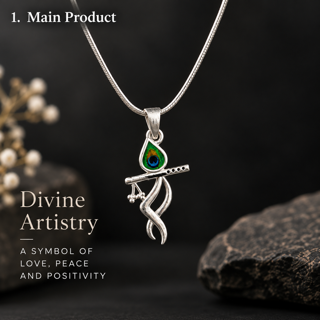 The Flute & Feather Pendant