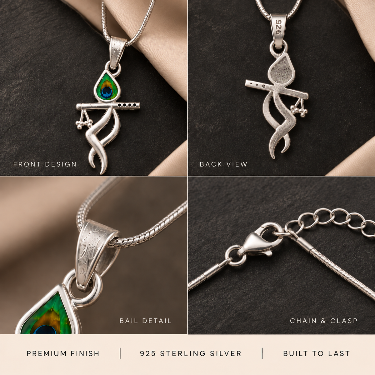The Flute & Feather Pendant