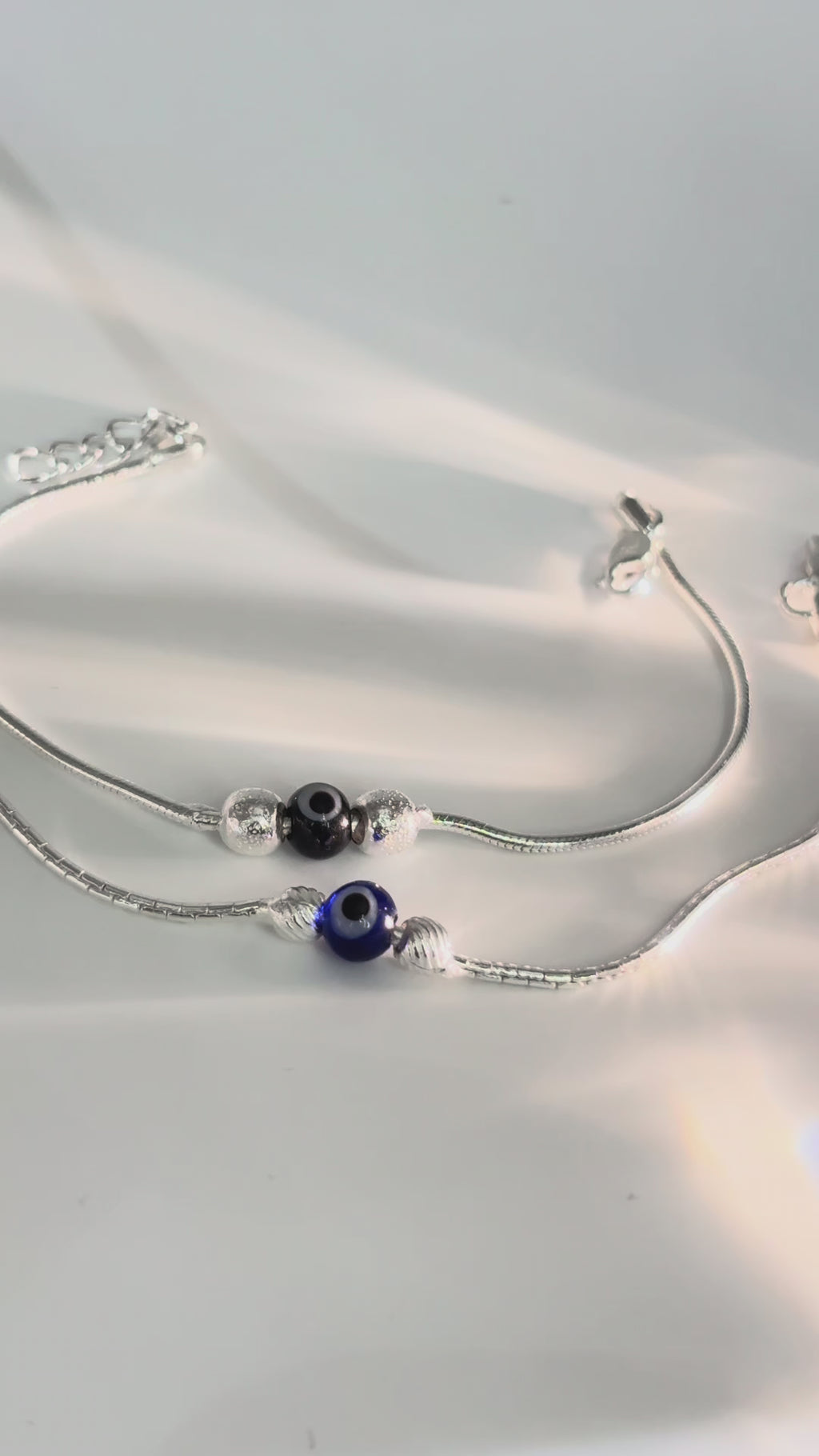 Evil Eye Silver Bracelet – Classic Blue Nazar Bead Bracelet in Original Silver 🧿